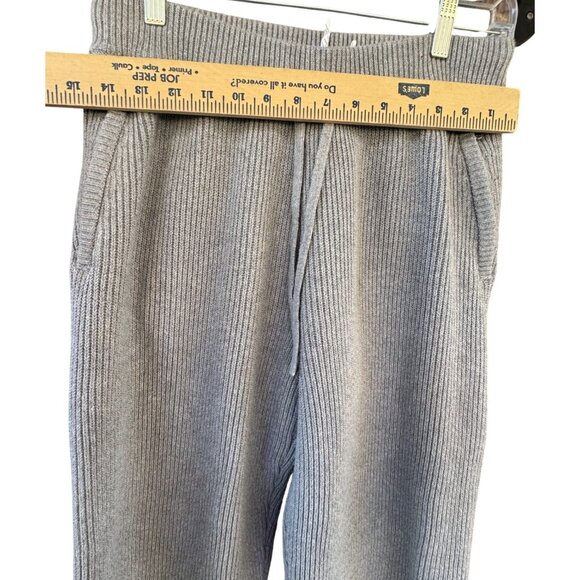 Alo Yoga Domain Rib Knit Sweatpant  Size Small Athletic Heather Grey - Picture 7 of 8
